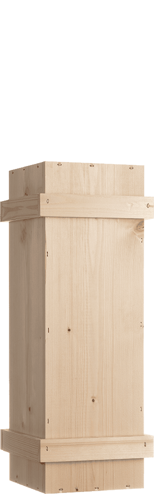 Holzkiste 1x 150 cl mit Schiebedeckel, Leisten