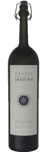 Grappa di Sassicaia Tenuta San Guido Jacopo Poli Marchesi Incisa della Rocchetta