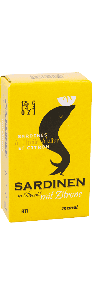 Sardinen in Olivenöl mit Zitronen 120 g ATI Manel
