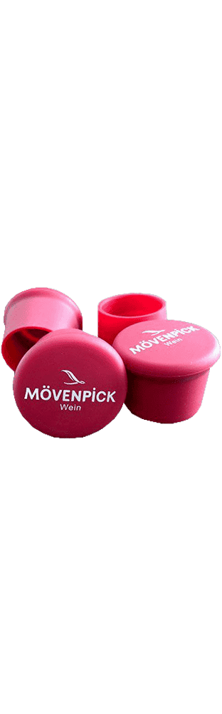 Silikon Zapfen Bouchon Silicone Logo Mövenpick Wein