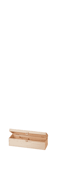 Holzkassette 1x 75 cl mit Scharnier Naturfarben