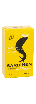 Sardinen in Olivenöl mit Zitronen 120 g ATI Manel