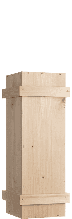 Holzkiste 6x 75 cl mit Schiebedeckel, Leisten & Einlagen