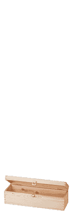 Holzkassette 1x 75 cl mit Scharnier Naturfarben