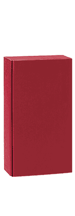 Karton Welle Lino Bordeaux-rot 2er mit Leinenoptik WK32372