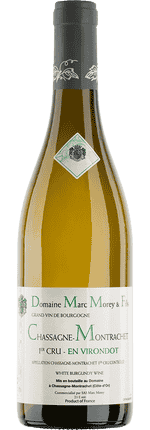 2023 Chassagne-Montrachet En Virondot 1er Cru AOC Blanc Grand Vin de Bourgogne Domaine Marc Morey & Fils