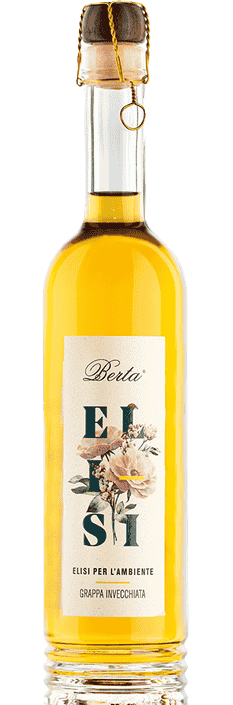 Grappa Elisi Distilleria Berta Flowers Label