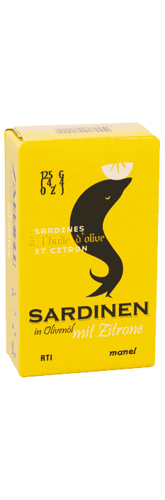 Sardinen in Olivenöl mit Zitronen 120 g ATI Manel
