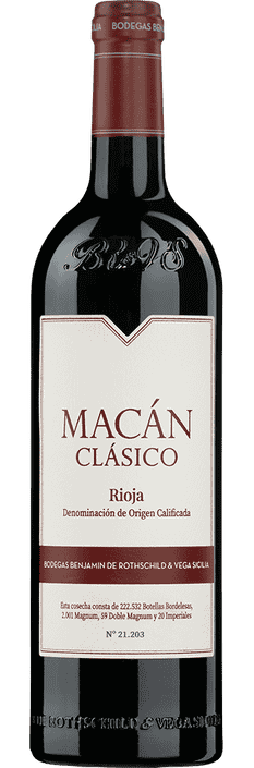 2021 Macán Clásico Rioja DOCa Bodegas Benjamin de Rothschild & Vega Sicilia